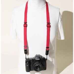 Red Dual Adjustable Cotton Camera Neck Strap – Peak Design Anchors & Accessories